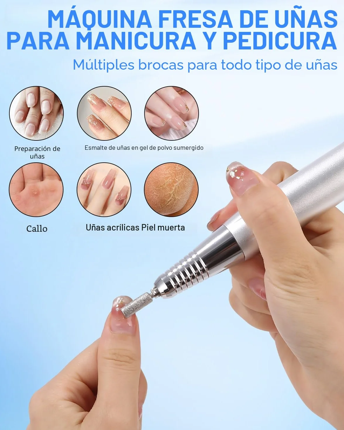 Torno para Uñas Profesional 35000 RPM,Torno de Uñas Inalambrico Pulidor Lima Electrica Uñas Portatil para Semipermanentes Acrilicas Manicura y Pedicura, Baja Vibración, Salón DIY