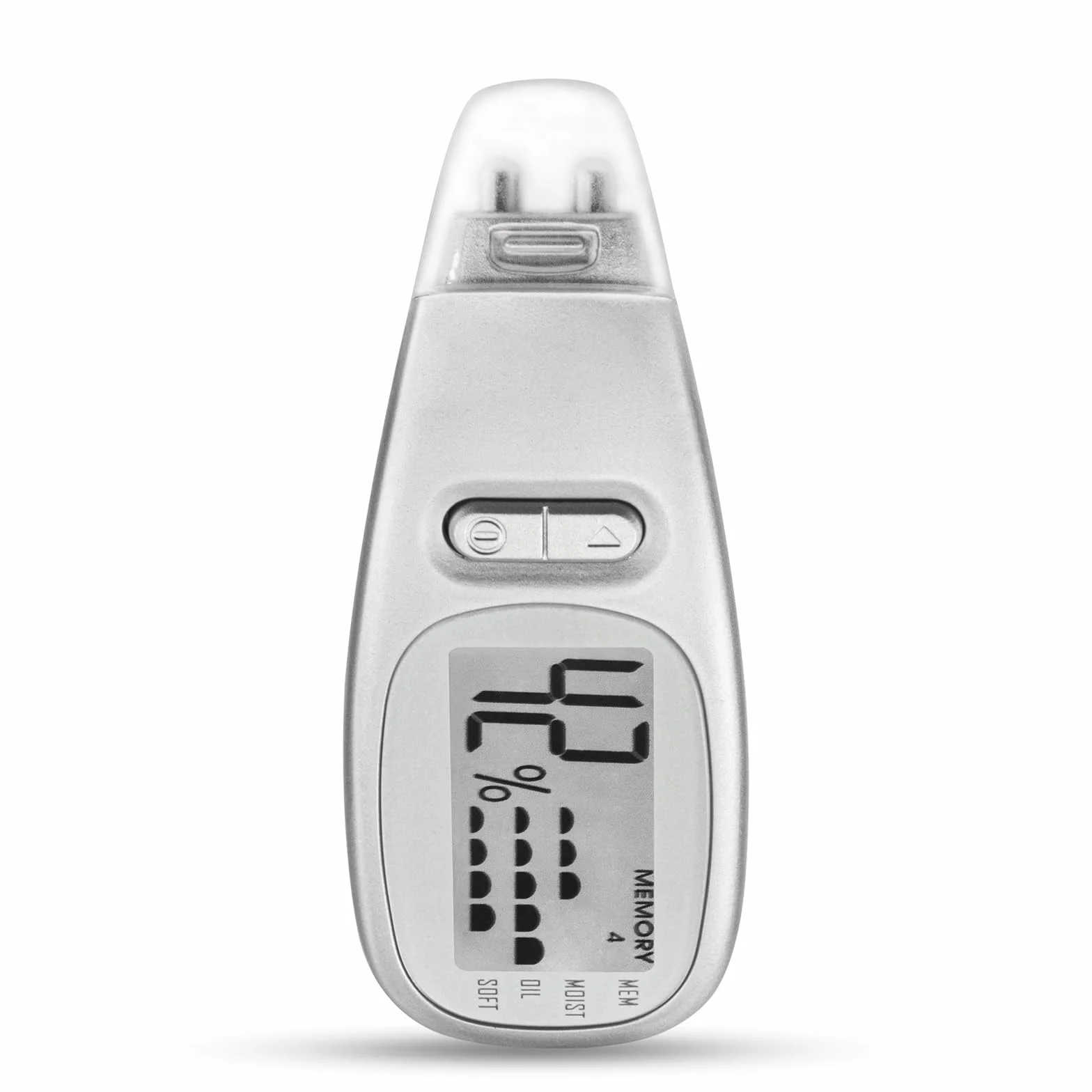 Analizador de suavidad de aceite de humedad de la piel, resultado digital, batería AG13, pantalla LCD, herramienta para el cuidado de la piel, Elitzia ET302 Mini portátil