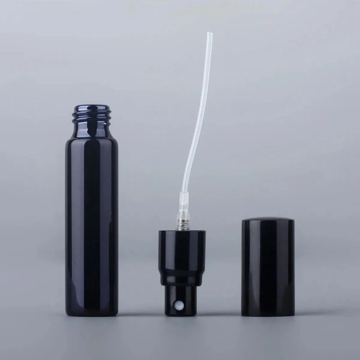 Botella de Perfume Recargable de Vidrio UV portátil, 100 unids/Lote, atomizador de 10ML, Botellas de Muestra, Envase Cosmético Vacío