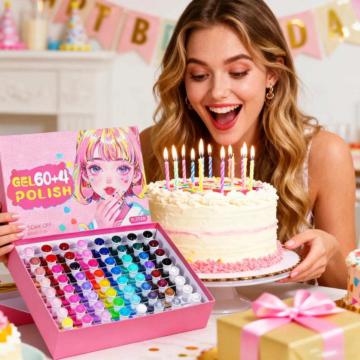 Juego De Esmalte De Uñas En Gel 60 Colores de Secado Rápido y Duradero para