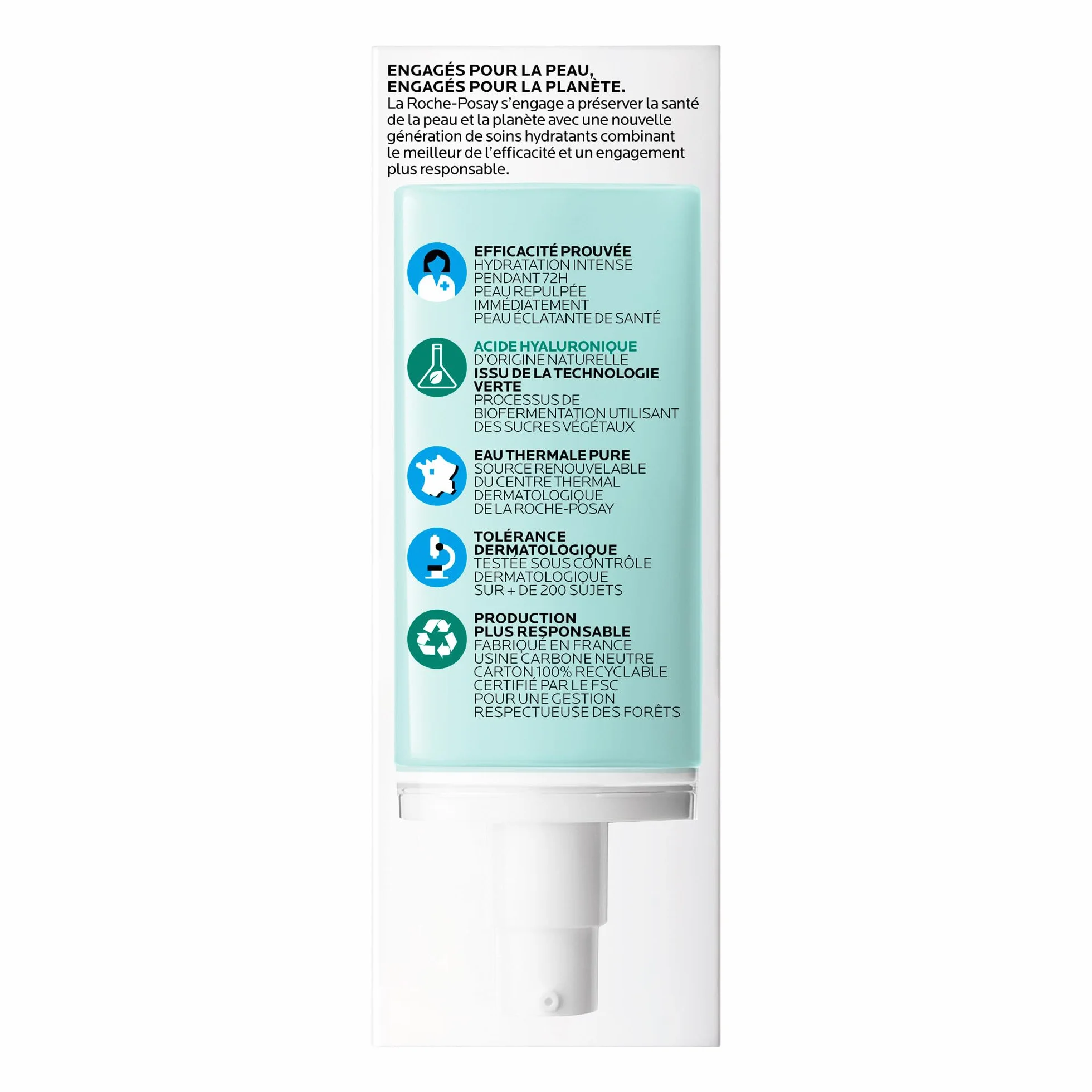 La Roche Posay Tratamiento Dermatológico Hidratante Intensivo, Piel Rehidratada y Luminosa durante 72 Horas, Fórmula con Ácido Hialurónico y Agua Termal, Hydraphase HA Ligera, 50 ml