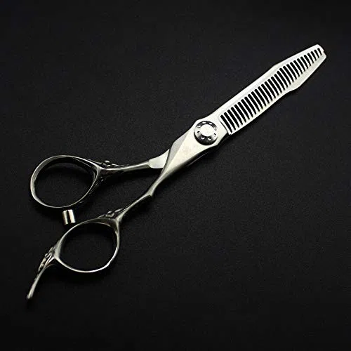 Tijeras de barbero para Cortar el Cabello, 6 Pulgadas, Acero 9cr13 japonés, Corte Mate, Tijeras de entresacar para salón de Belleza, Set de peluquería con Bolsa.