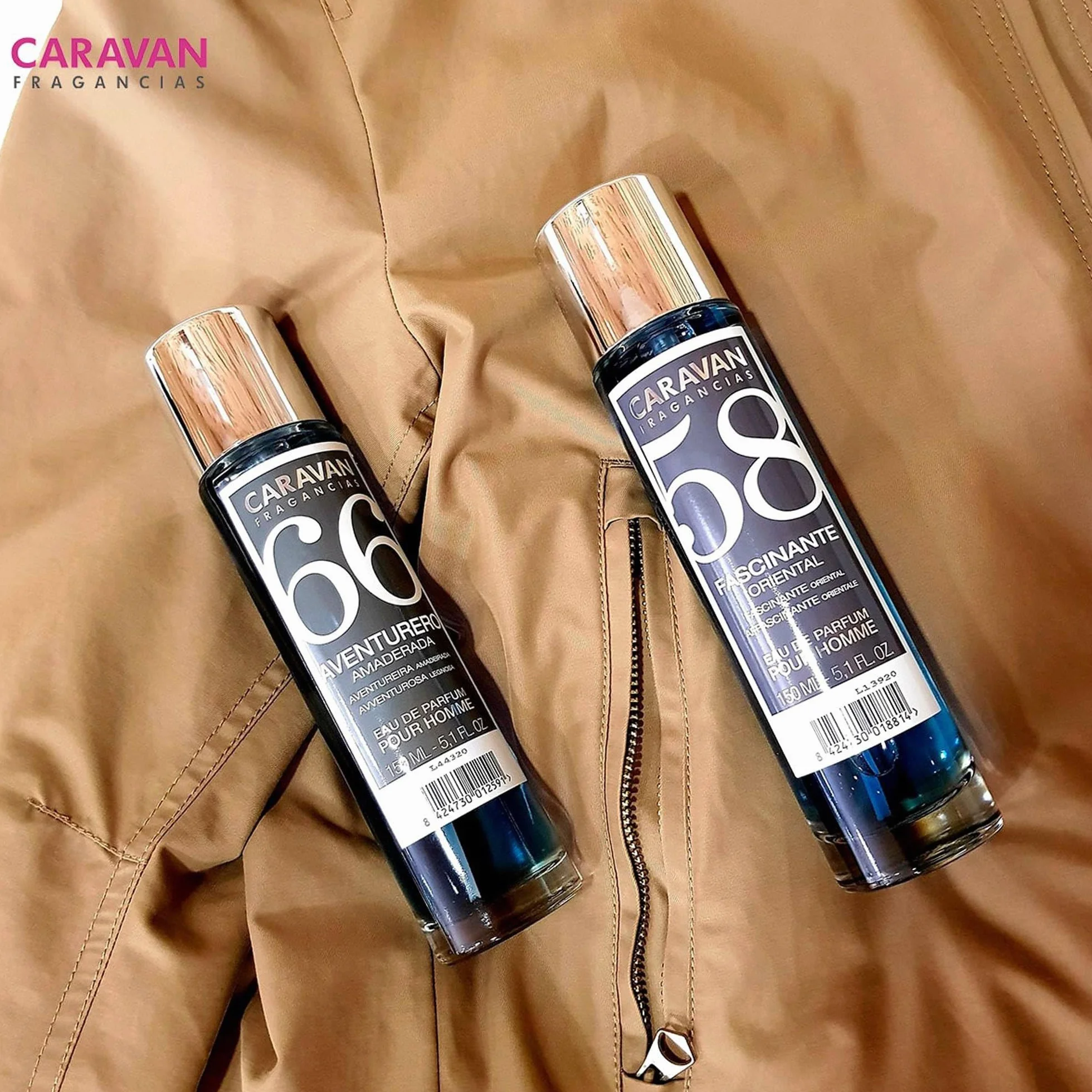 CARAVAN FRAGANCIAS - CAJA DE REGALO con 2 Perfumes Nº58 de 150 ml, para hombre