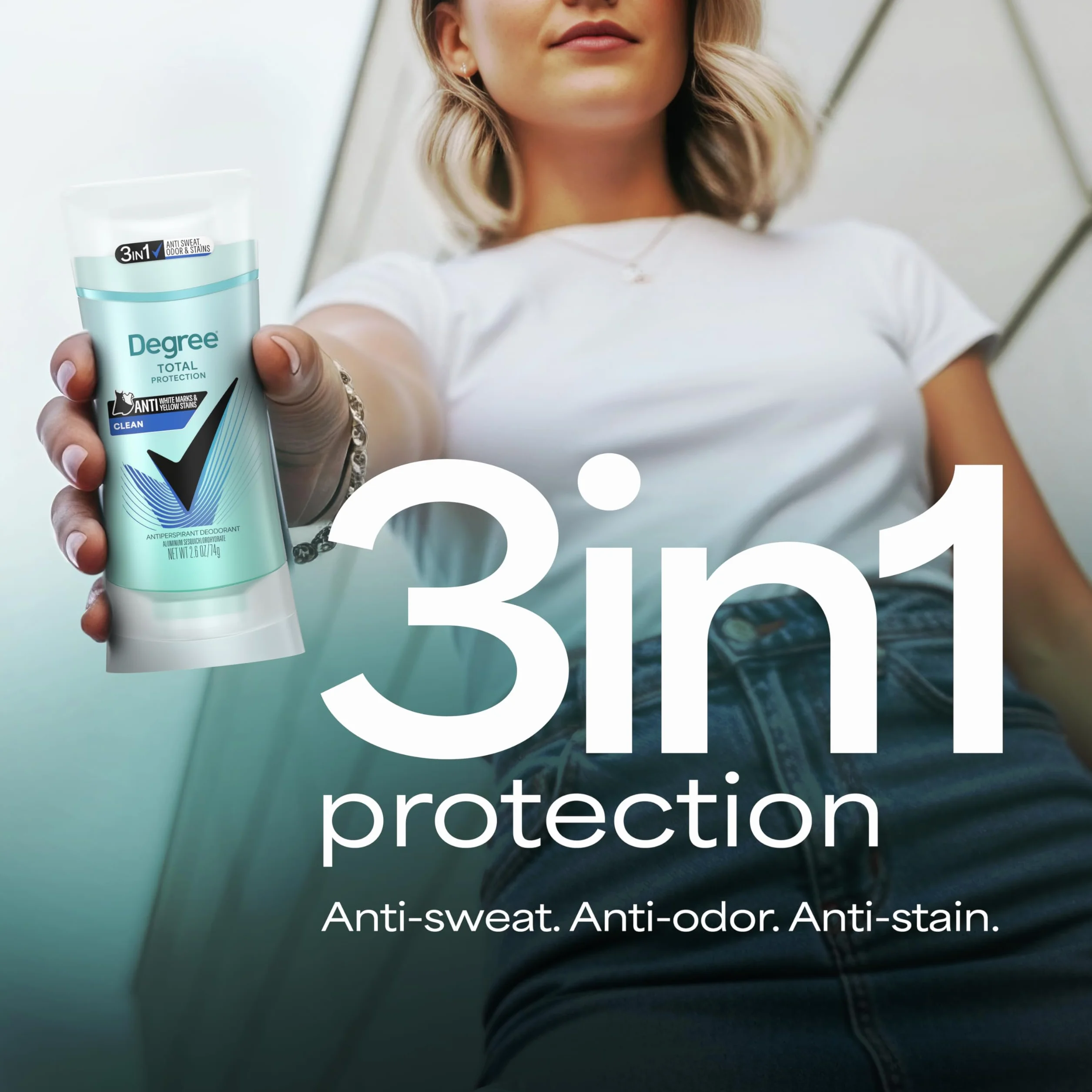 Degree Women Antiperspirant Deodorant Stick Twin Pack, Pure Clean 2.6 oz by Degree