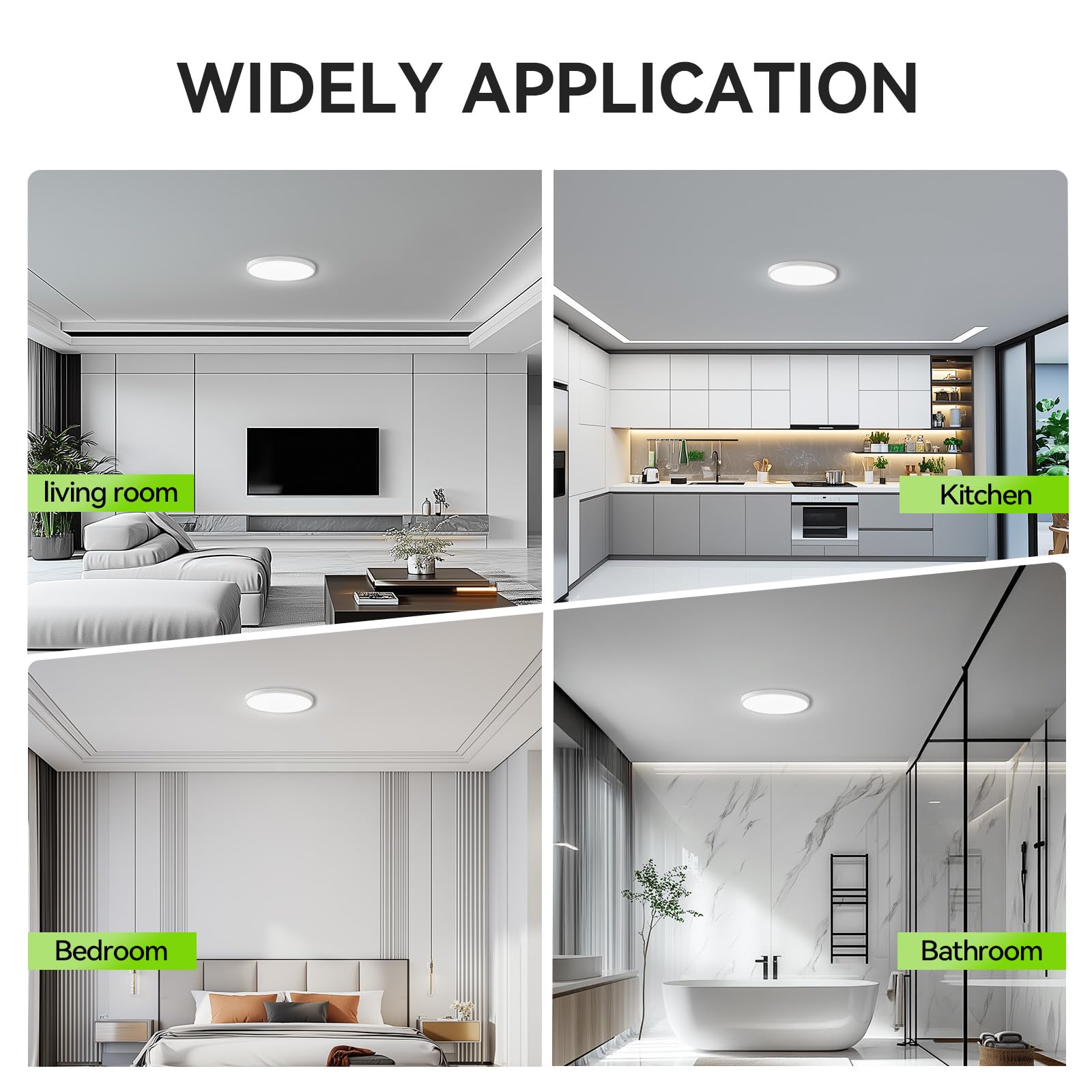 Ultra-Slim LED Ceiling Light, 5000K Daylight
