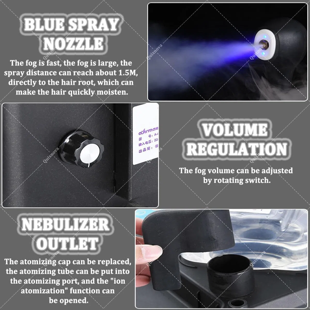 Vaporizador capilar nano 5 en 1, procesador capilar ultrasónico profesional de micro niebla, máquina multifuncional extraíble para el cuidado del cabello con gorro para el cuidado del cabello