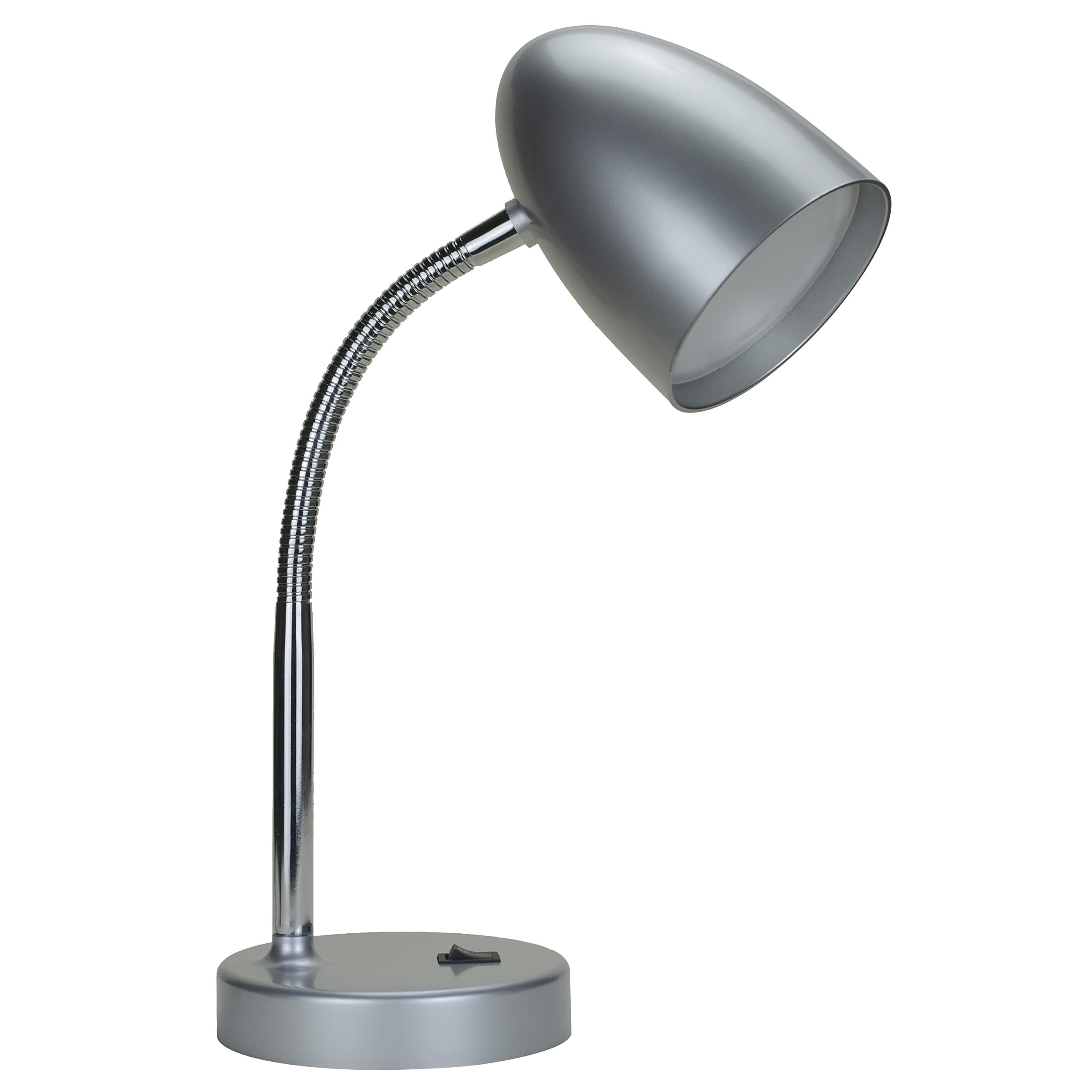 Sleek Silver LED Desk Lamp with Eye-Caring Light