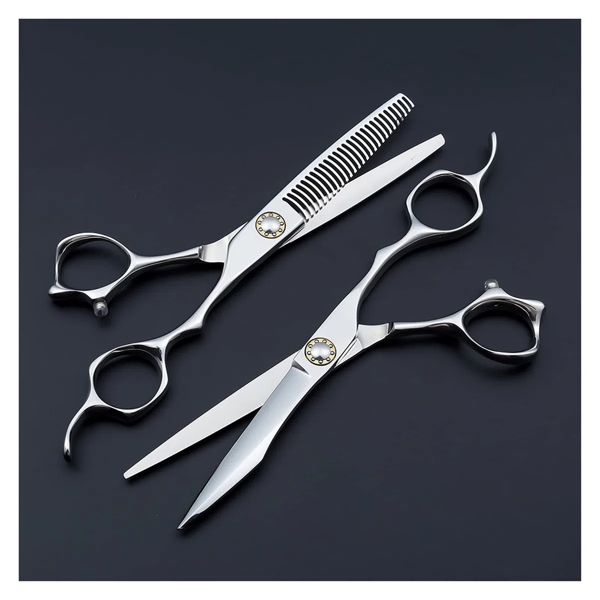 Tijeras de Corte de Pelo de 10 Pulgadas, Tijeras de Peluquero, Tijeras de peluquería, Tijeras de Corte de Pelo con Tornillo de rodamiento de Personalidad, Juego de Tijera(Tijeras de Corte)