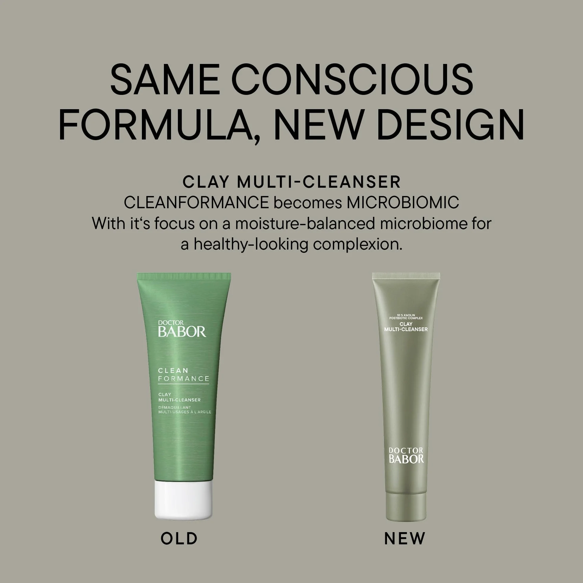 DOCTOR BABOR Microbiomic Clay Multi Cleanser (70 ml) - Limpiador facial vegano con arcilla blanca - Limpieza y mascarilla facial para un cutis equilibrado y radiante