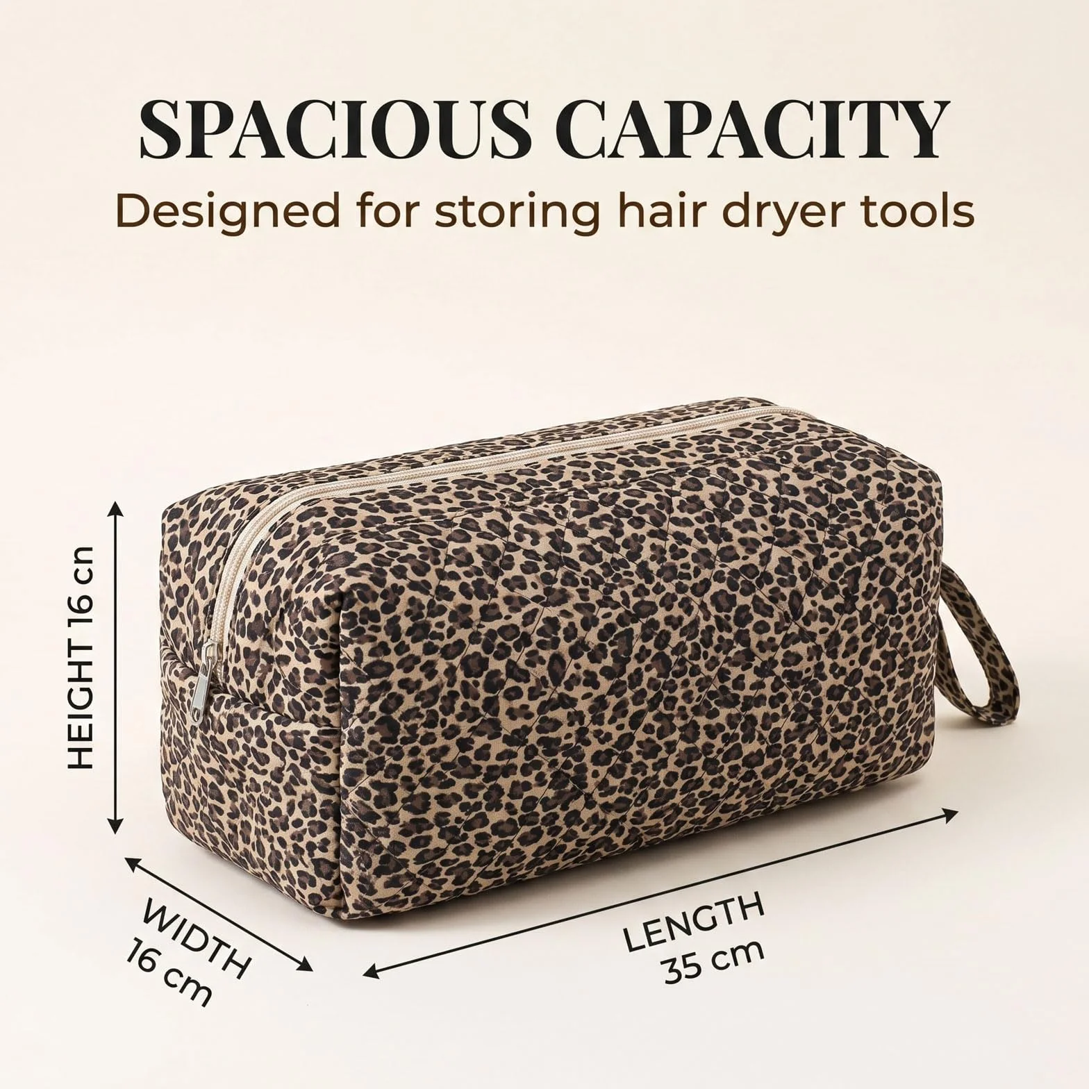Gran Bolso de Almacenamiento para secador de Pelo, Bolsa de Accesorios Compatible con Dyson Airwrap, Bolsa de Viaje Neceser, Tela Oxford 35x15x14cm, de Doble Capa con Compartimento