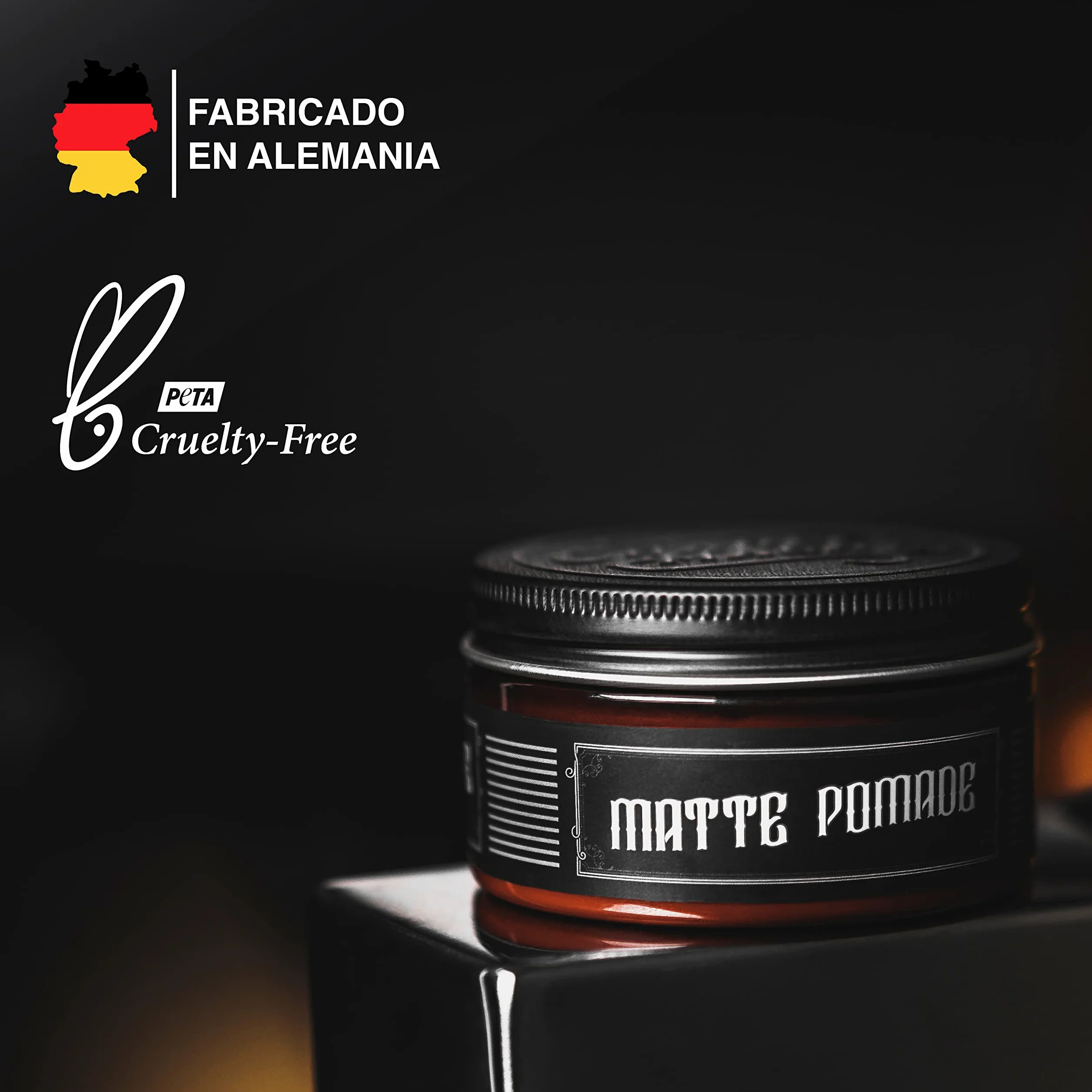 Charlemagne Pomada mate para el cabello - Mezcla de arcilla y pomada para el cabello para hombre - Crema moldeadora con aroma de barbería (100 g, Fijación fuerte)