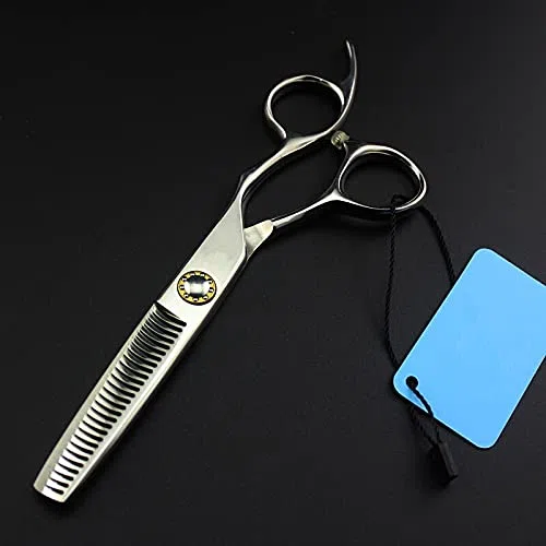 Tijeras de barbero para Cortar el Cabello, 6 Pulgadas, Fabricadas en Japón con Acero 9cr13, Juego de peluquería con rodamientos, Tijeras de entresacar y Estuche.