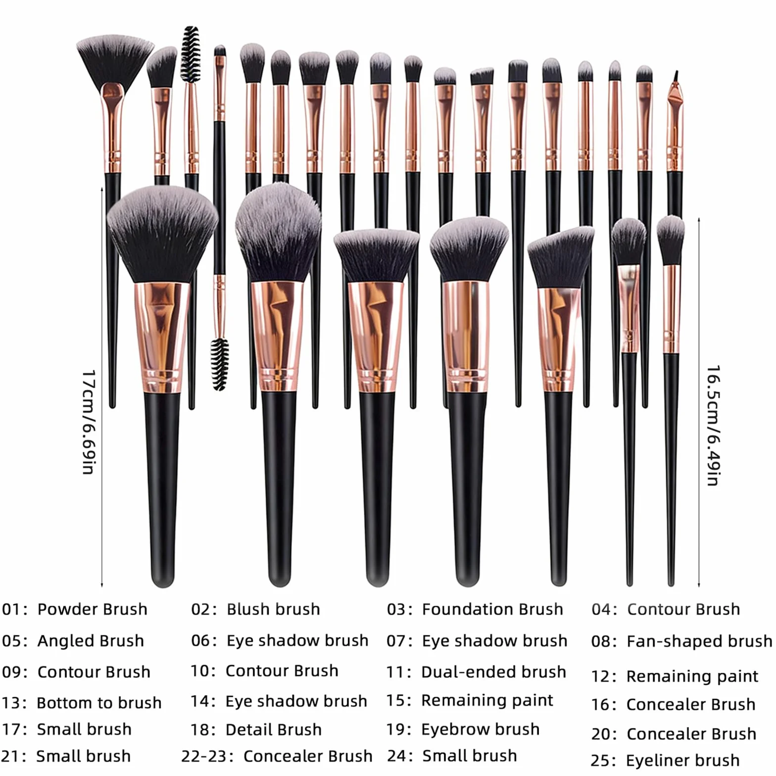 Brocha de Maquillaje Avanzada, 47 Piezas Juego de Pinceles de maquillaje Profesional para Rostro y Ojos Blush Foundation Concealer Powder