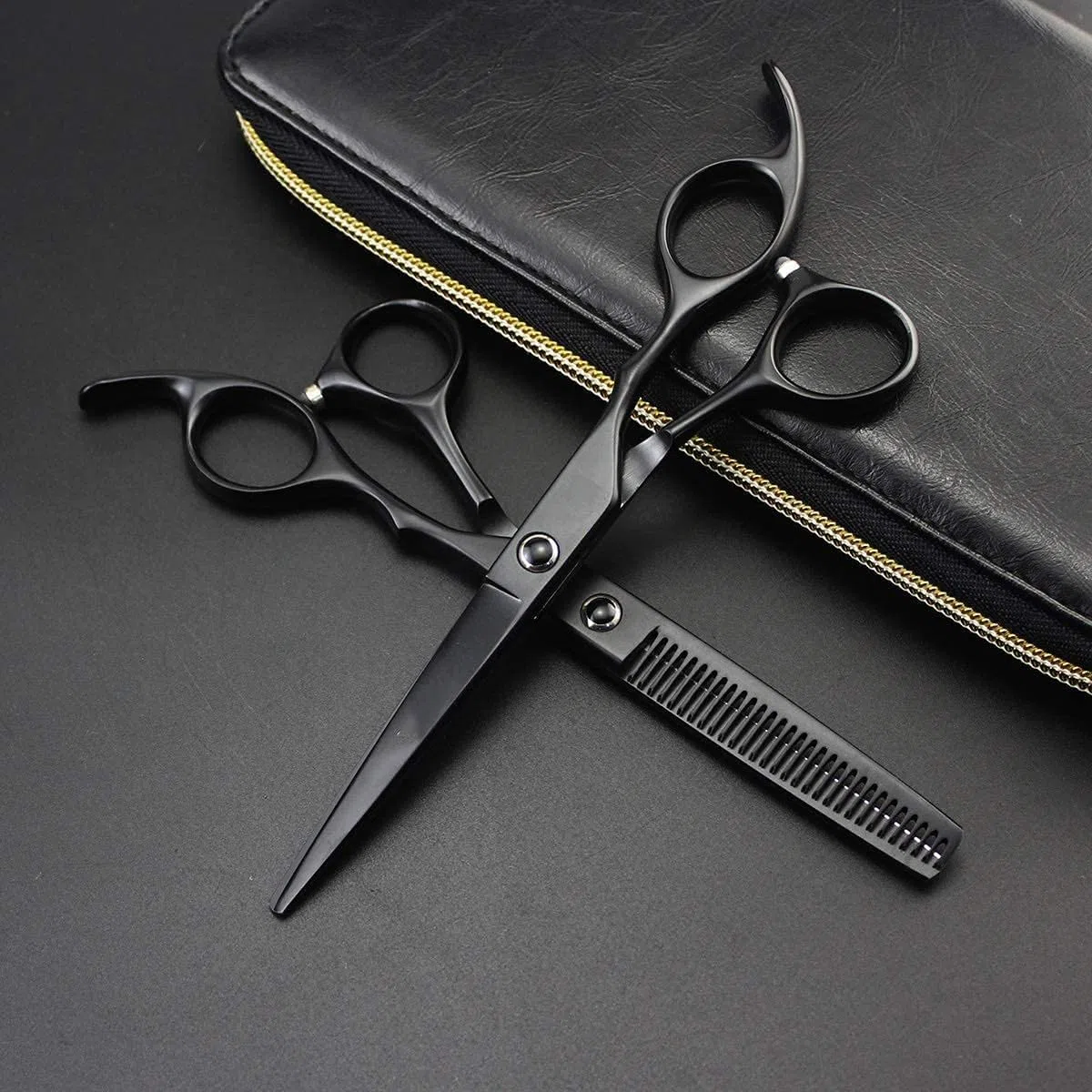 Tijeras de peluquería Profesionales, Juego de 4 Piezas de Acero Inoxidable, diseño ergonómico, Herramientas de salón.