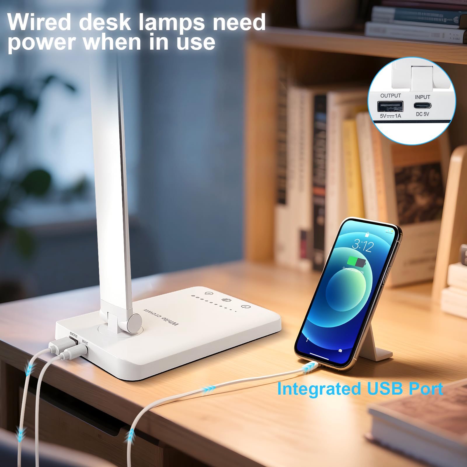 Modern Dimmable LED Desk Lamp with USB Charging & Timer