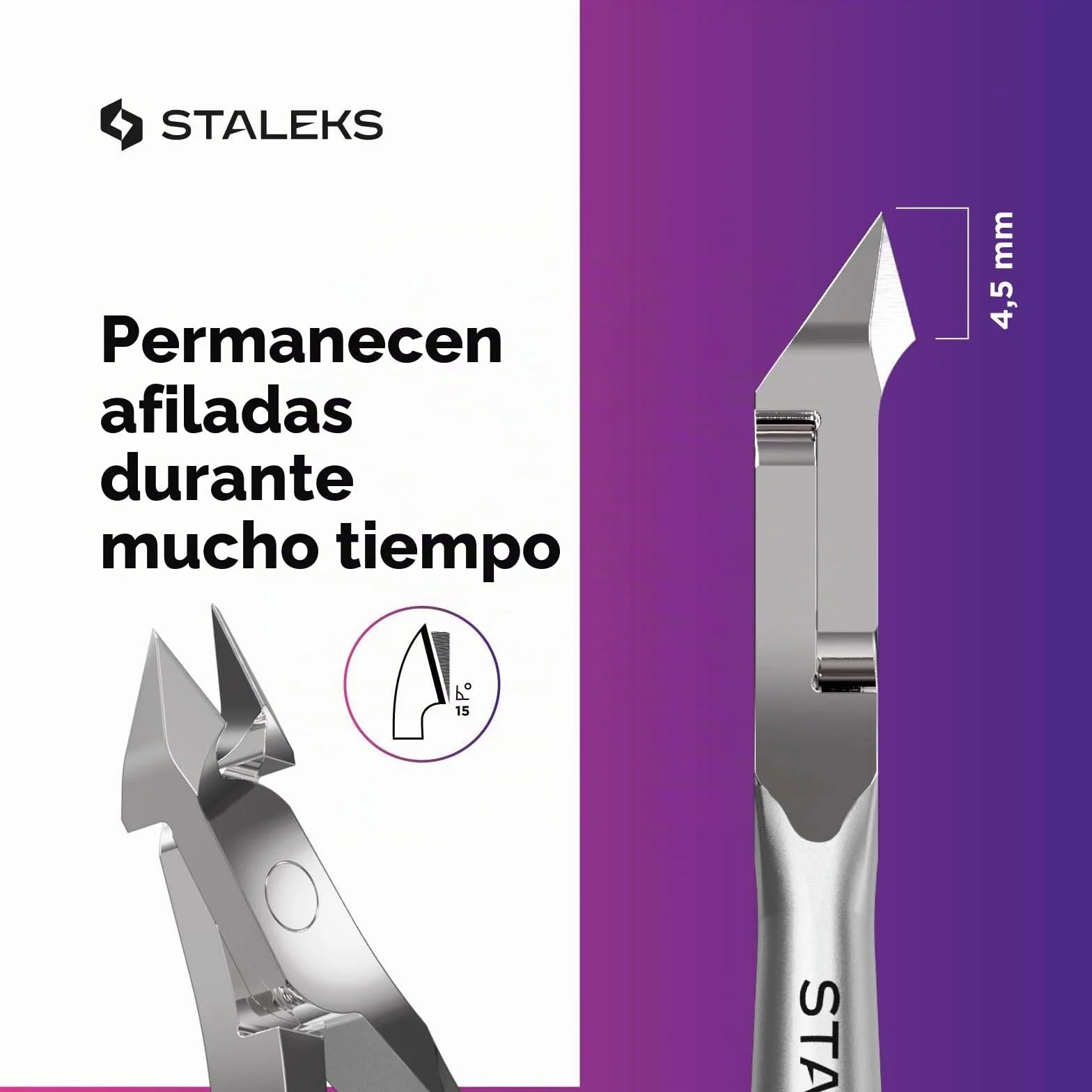 STALEKS PRO Smart 10 Alicates para cutículas (longitud de la hoja - 7 mm) NS-10-7