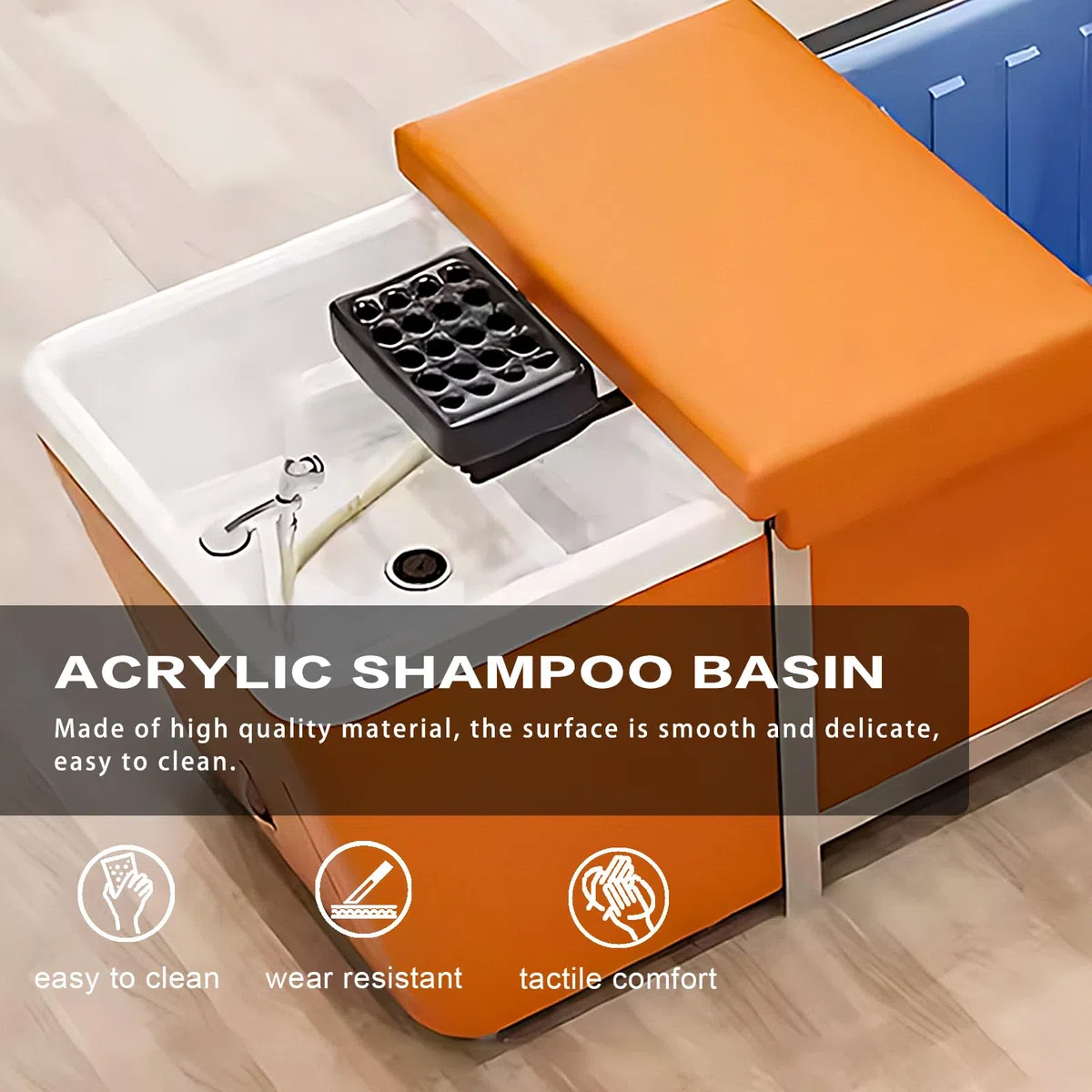 Lavabo para champú HHEvergreenEnsem, mesa de masaje, lavabo acrílico para