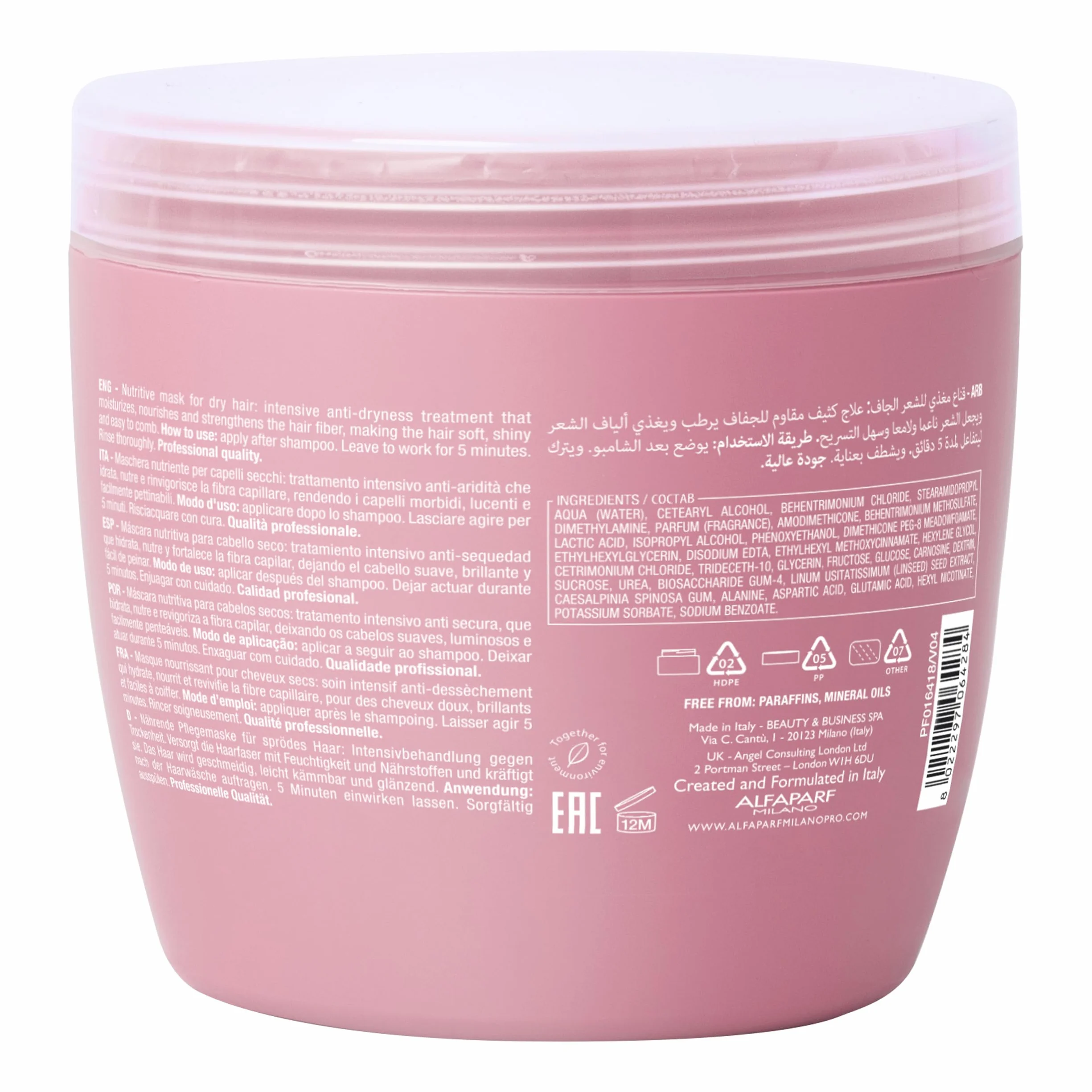 Alfaparf Mascarilla Hidratante y Rejuvenecedora para el cabello - 500 ml