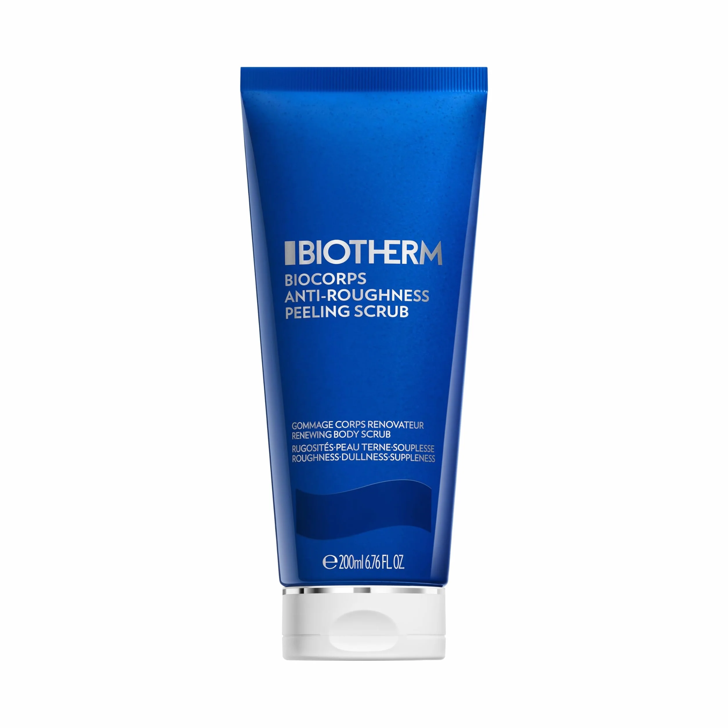 BIOTHERM Exfoliante Corporal Anti-rugosidades, Para Todo Tipo de Pieles, Acción Exfoliante y Suave, Enriquecido con Life Plankton, Ácido Salicílico y Péptidos, Biocorps, 200 ml
