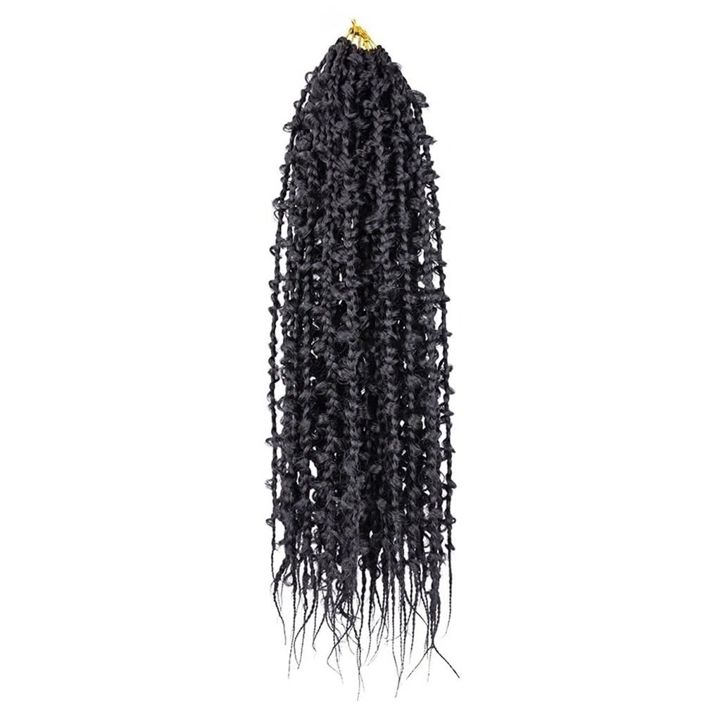 Extension de Coleta Trenzas en caja de mariposas de 24 pulgadas, pelo de ganchillo, 6 paquetes de pelo de ganchillo prelooped, trenzas largas de mariposa, trenzas de caja de jungla, pelo de ganchillo,