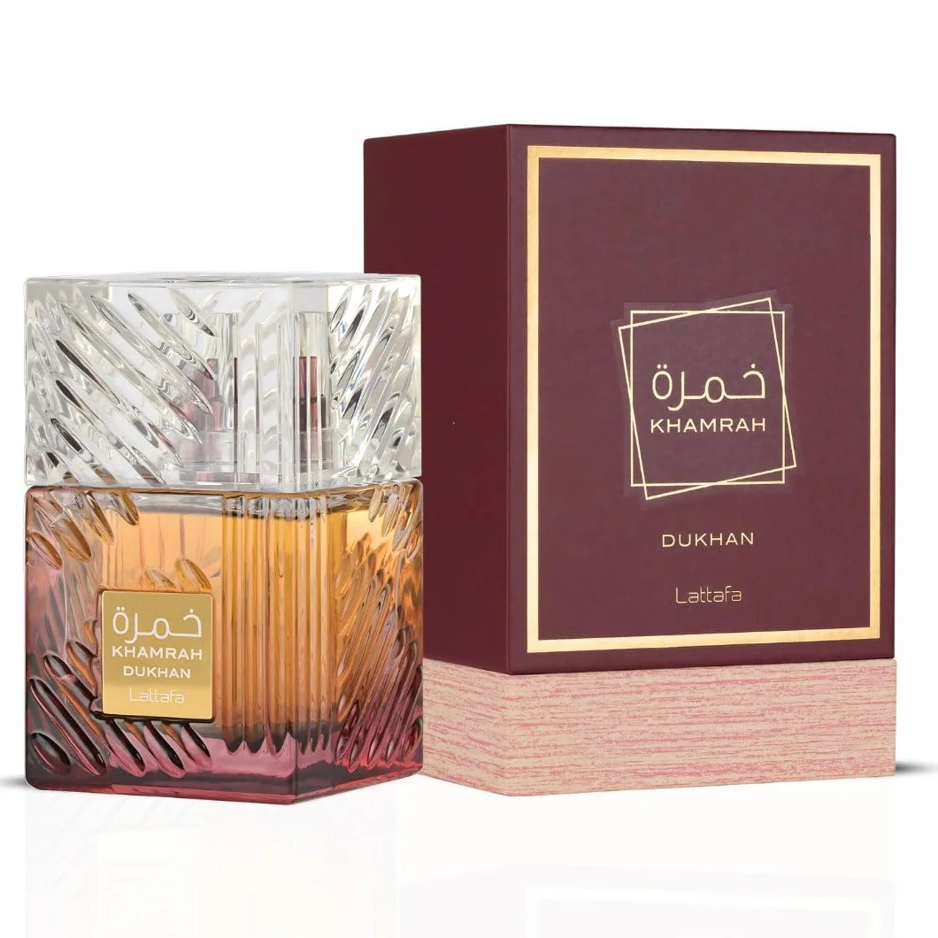 Perfume Khamrah Dukhan EDP de Lattafa 100 ml, perfume unisex - Pimento picante ahumado