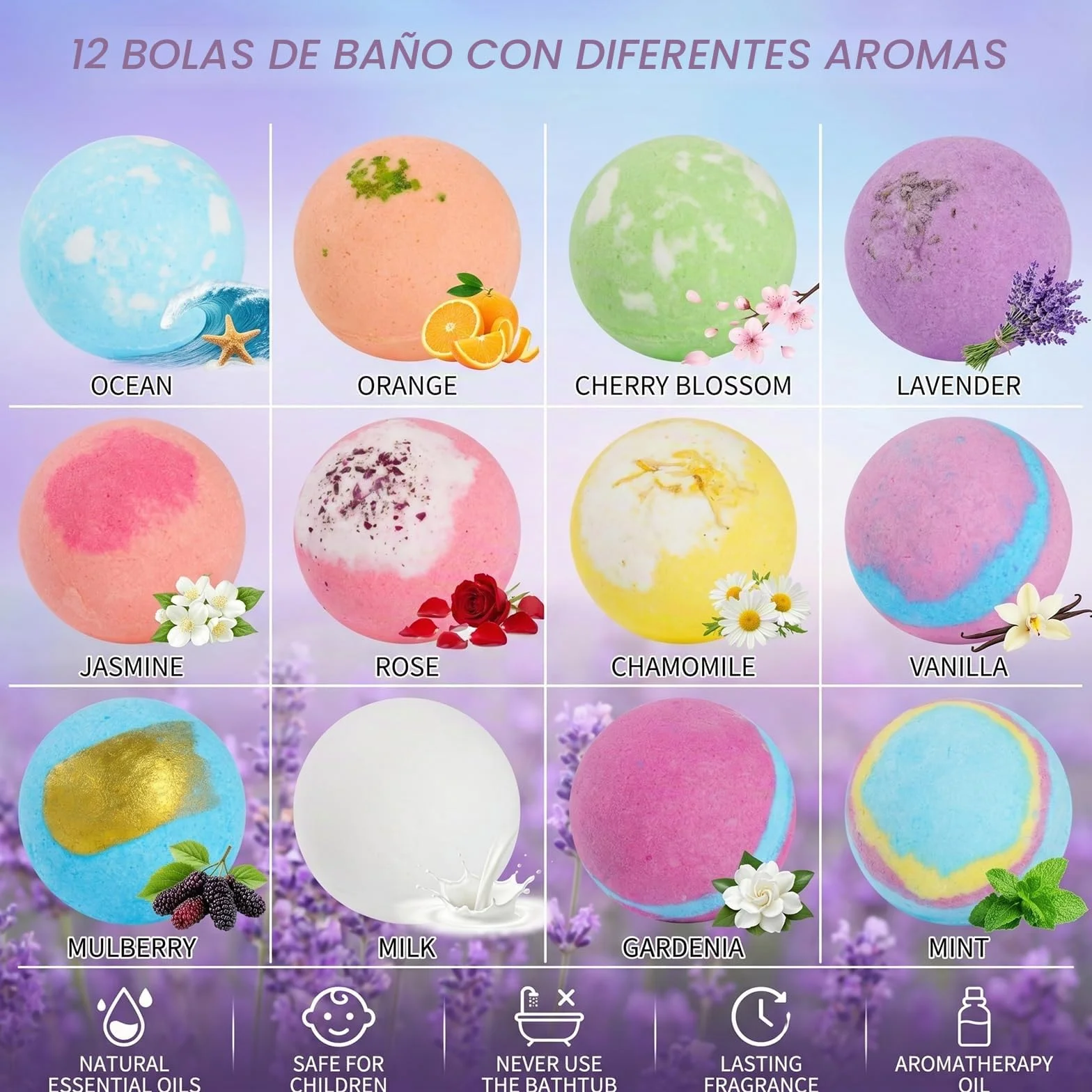 12 PCS Bath Bombs Kids – Bombas de baño niños con juguete sorpresa | Bath Bomb Gift, Bolas de baño con sorpresa, Bomba de baño infantil para cumpleaños y Navidad