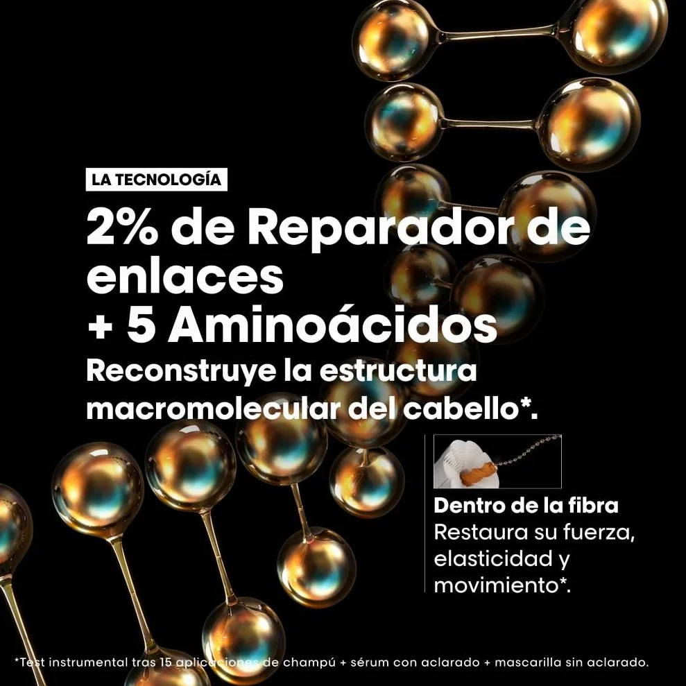 L’Oréal Professionnel, Absolut Repair Molecular Mascarilla Reparadora Sin Aclarado, Textura Crema, Repara Daños y Fortalece, Termoprotección, Fórmula Patentada, para Cabello Dañado