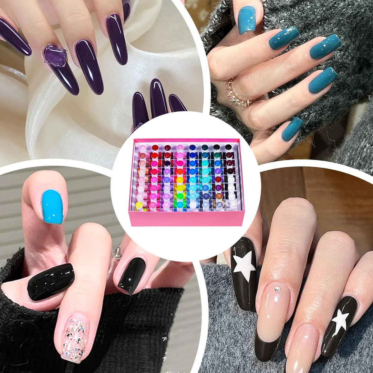 Juego De Esmalte De Uñas En Gel 60 Colores de Secado Rápido y Duradero para