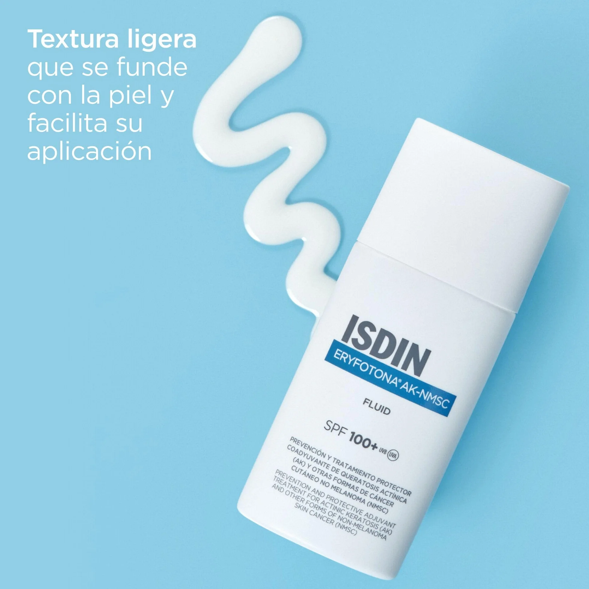 Eryfotona AK-NMSC Fluid SPF 100+ Protector Solar Facial Con Muy Alta Protección Para La Prevención Y Reparación Del Daño Actínico, Crema Solar Con DNA Repairsomes -50 ml