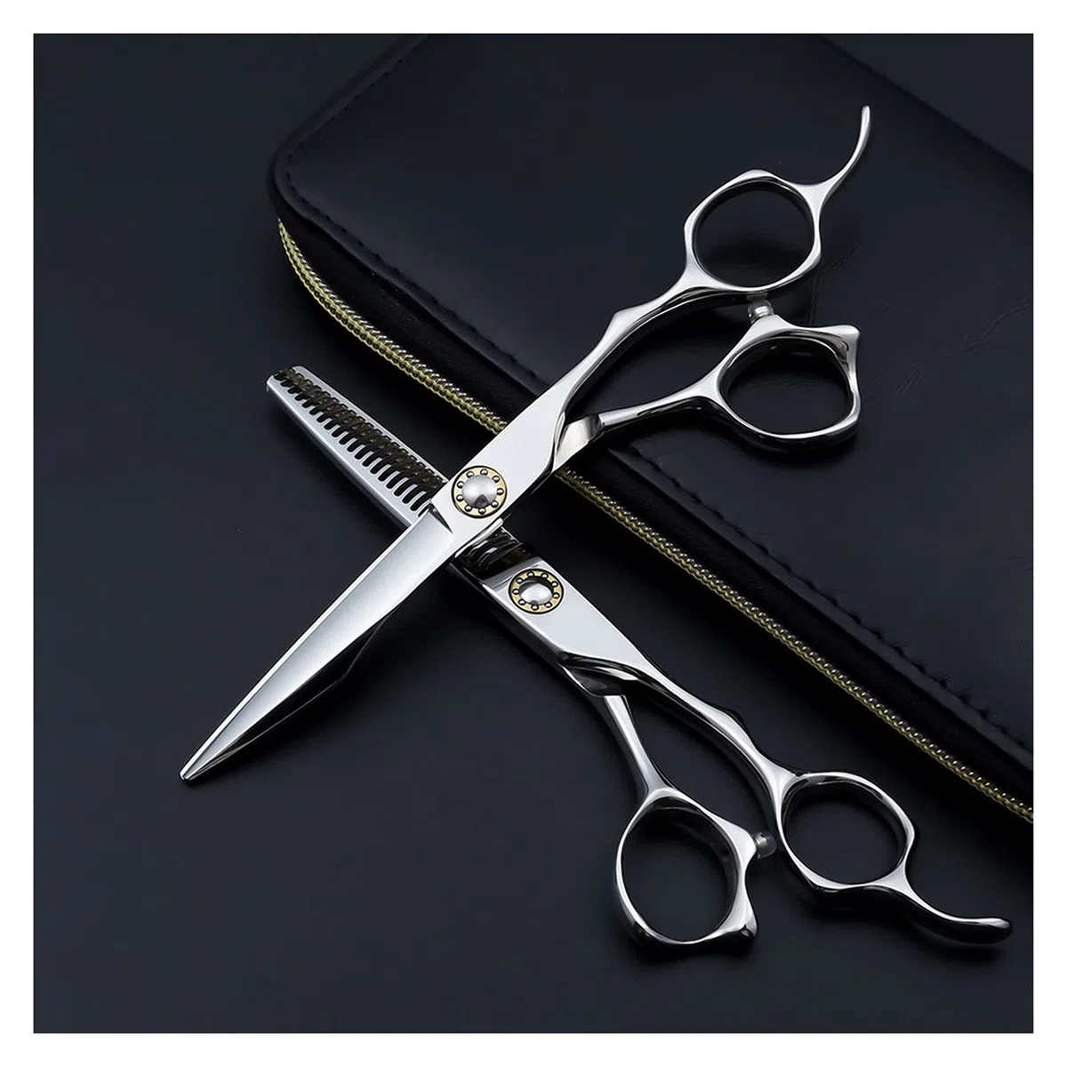 Tijeras de Corte de Pelo de 10 Pulgadas, Tijeras de Peluquero, Tijeras de peluquería, Tijeras de Corte de Pelo con Tornillo de rodamiento de Personalidad, Juego de Tijera(Tijeras de Corte)
