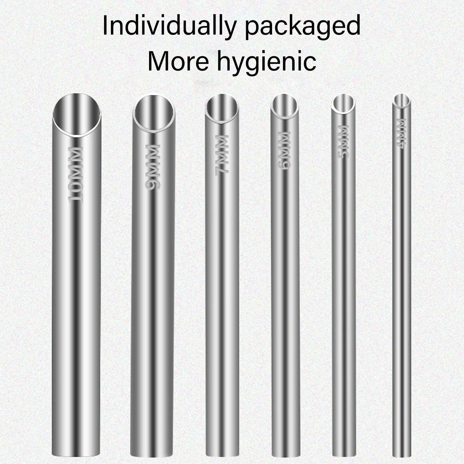 Juego de Receptores de Perforación de Acero Inoxidable de 6 Piezas, Tubos Receptores 4/5/6/7/8/9/10 mm para Agujas Perforación, Tubos Receptores Agujas Perforación Versátiles
