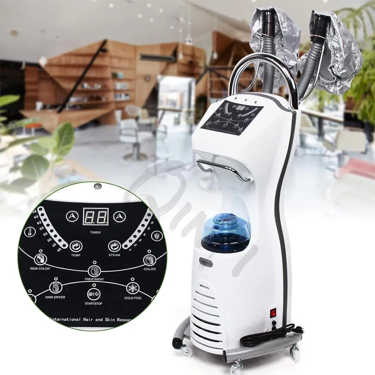Vaporizador para el cuidado del cabello y el cuero cabelludo, vaporizador capilar con microneblina, desintoxicante del cuero cabelludo, inicio con un solo toque, ajuste libre del volumen de vapor