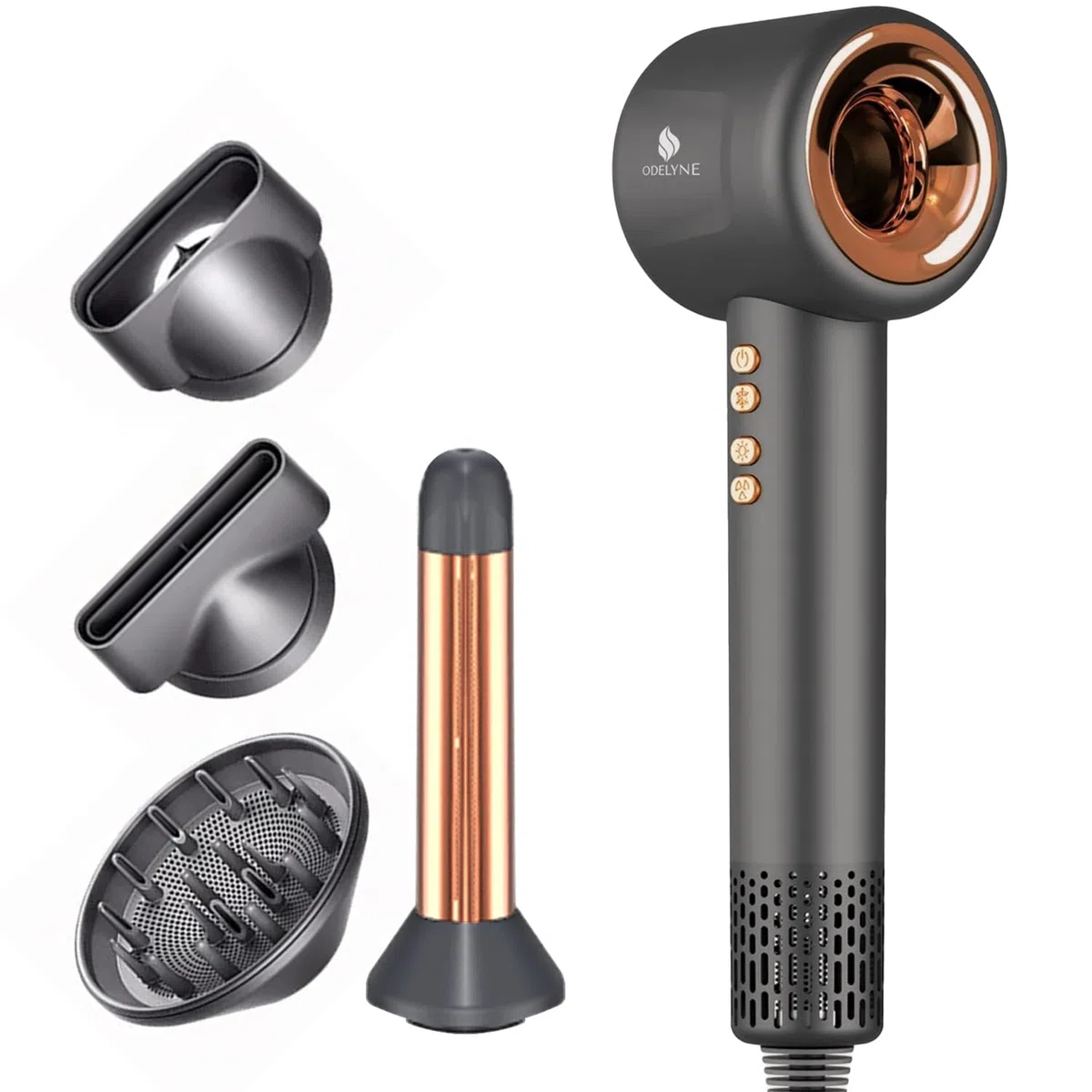 IonAir Expert - Secador de Pelo Iónico Profesional Inteligente: Rizador, Alisador Anti-Frizz y Moldeador de Ondas. Tecnología de Control Automático del Calor, Pequeño e ideal para Viaje