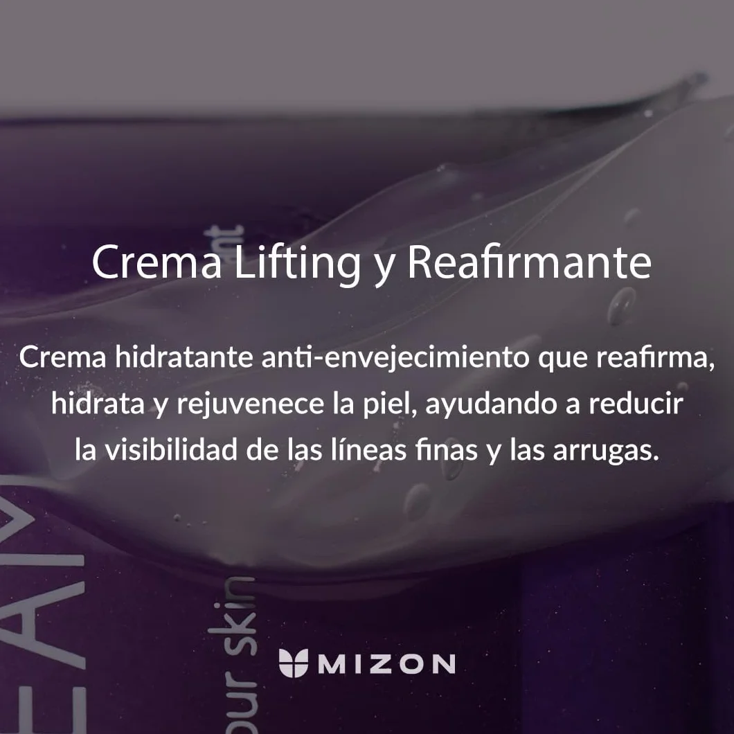 [Mizon] Crema Power Lifting de Colágeno (75ml) Hidratante Intensivo con 75% de Extracto de Colágeno Marino, Cosmético Coreano (Collagen Power Lifting Cream)