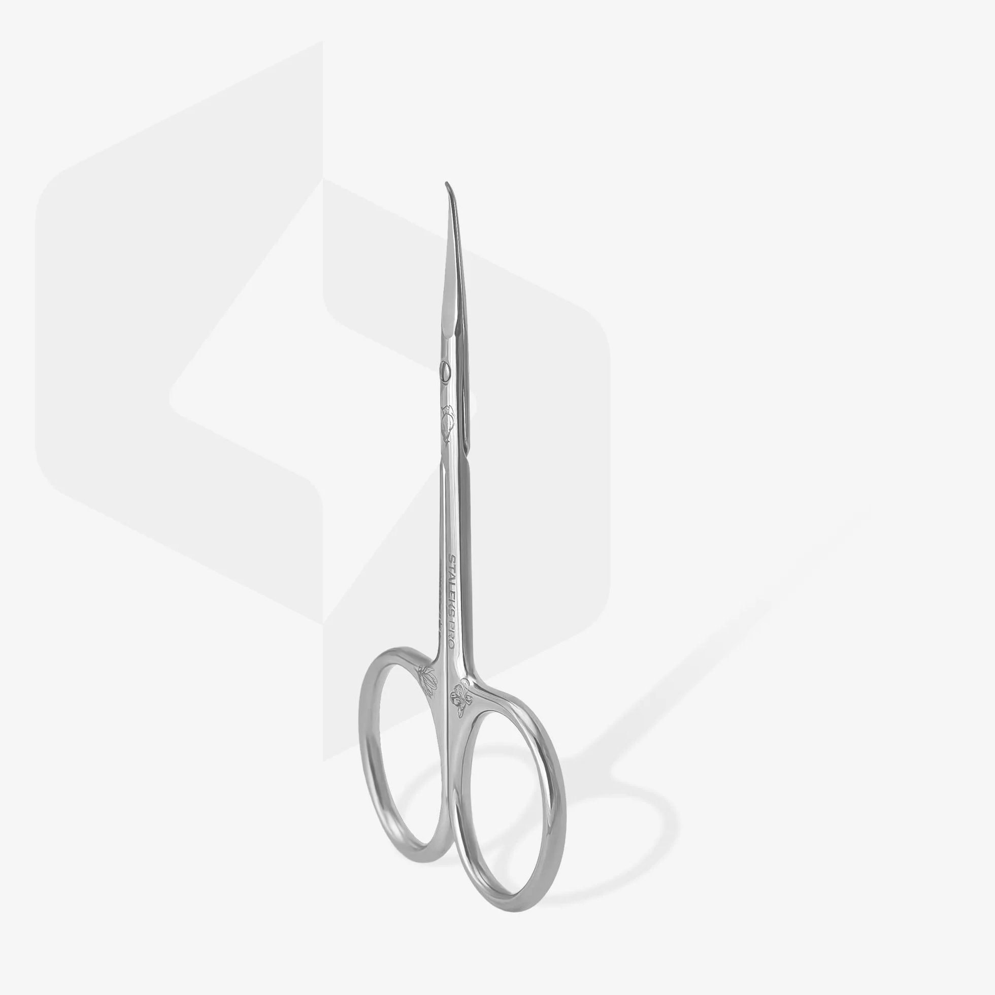 Staleks Pro, Tijeras Exclusivas para Cutícula, Hojas Con gancho, Manicura Pedicura (Serie SX-23/2) (Design Magnolia)