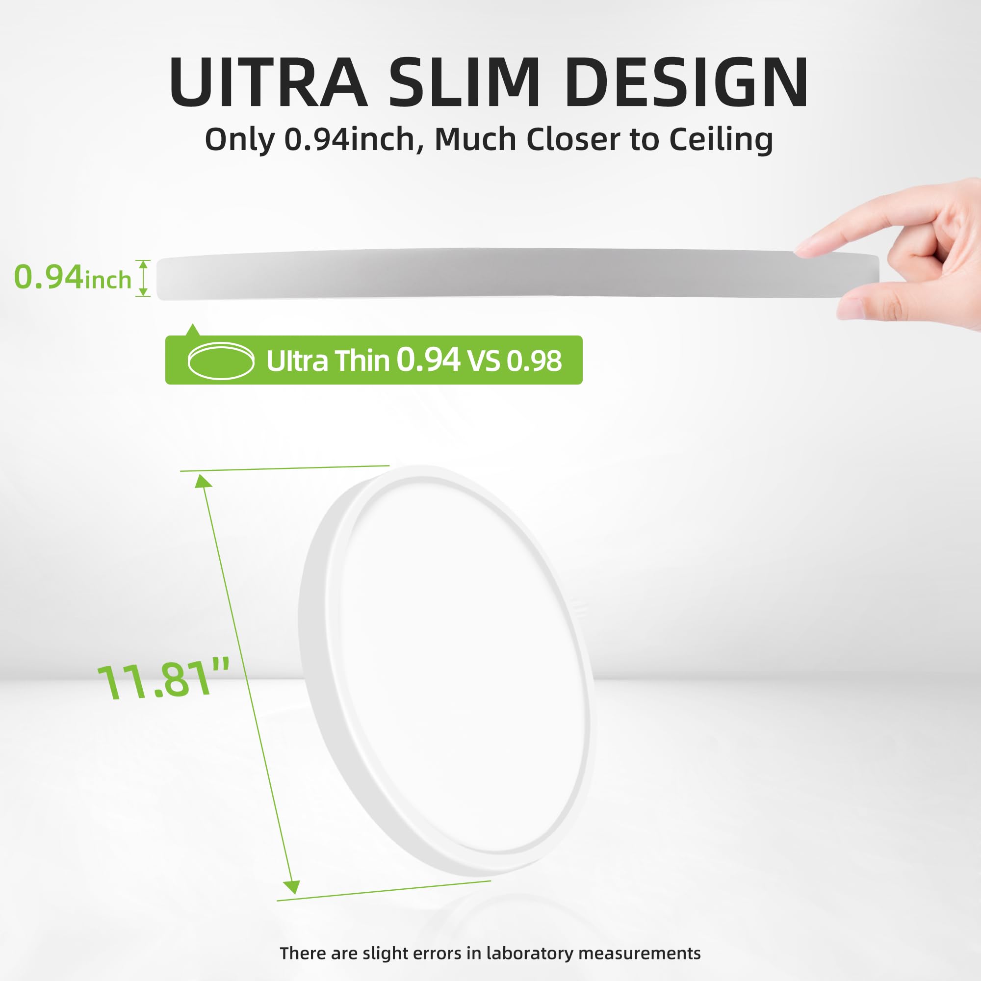 12-Inch Selectable CCT Round LED Flush Mount Light