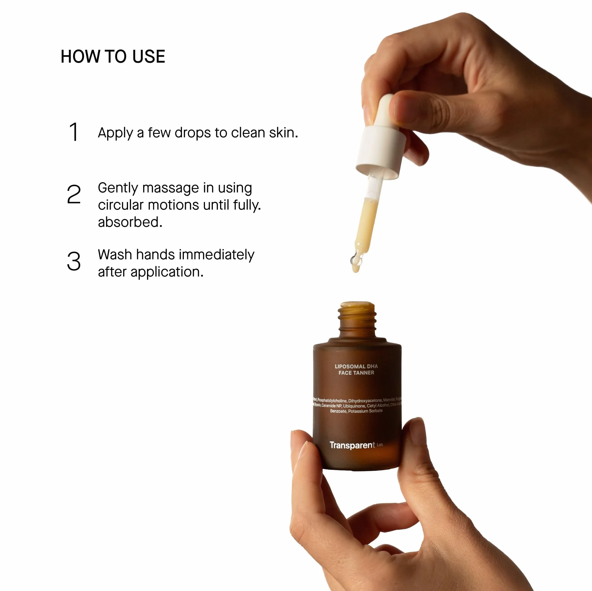 Transparent Lab Liposomal DHA Face Tanner 30 ml – Autobronceador Facial Progresivo con 6% DHA Encapsulado, Bronceado Natural sin Sol, Efecto Glow Uniforme y Larga Duración