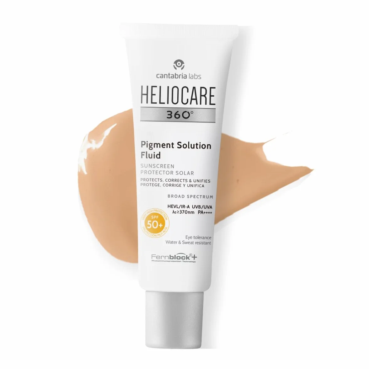 Cantabria Labs - Heliocare 360° Pigment Solution Fluid SPF 50+ - 50ml - Fluido Ultraligero - Previene y Corrige Hiperpigmentaciones - Protección Solar Avanzada