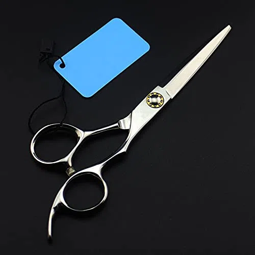 Tijeras de barbero para Cortar el Cabello, 6 Pulgadas, Fabricadas en Japón con Acero 9cr13, Juego de peluquería con rodamientos, Tijeras de entresacar y Estuche.