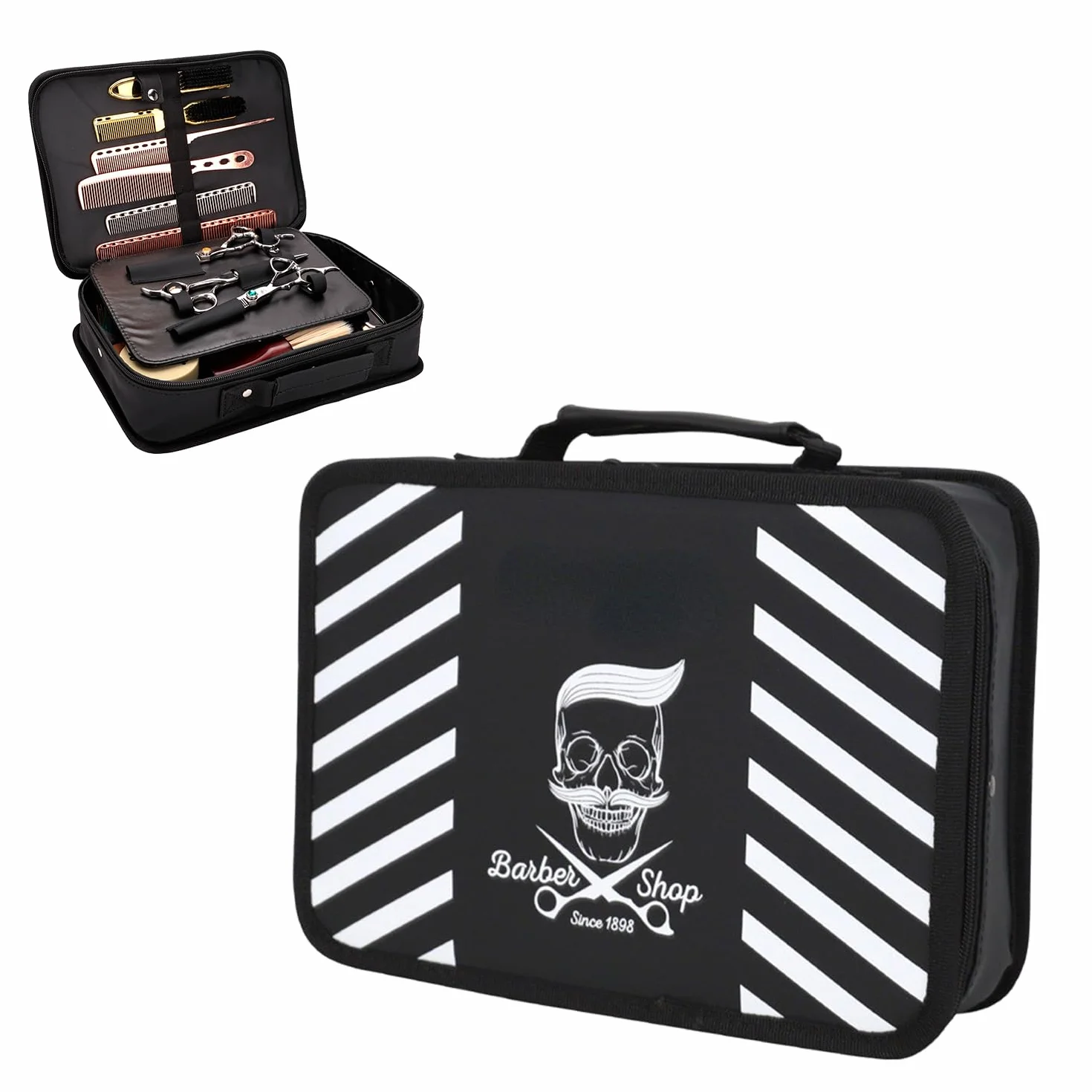 Bolsa De Herramientas Para Peluquero, Estuche Para Cortapelos, Bolsa De Herramientas Para Peluquero, Estuche De Transporte Portátil Para Peluquero, Kit De Aseo Para Corte De Cabello (30x8x21.5cm)