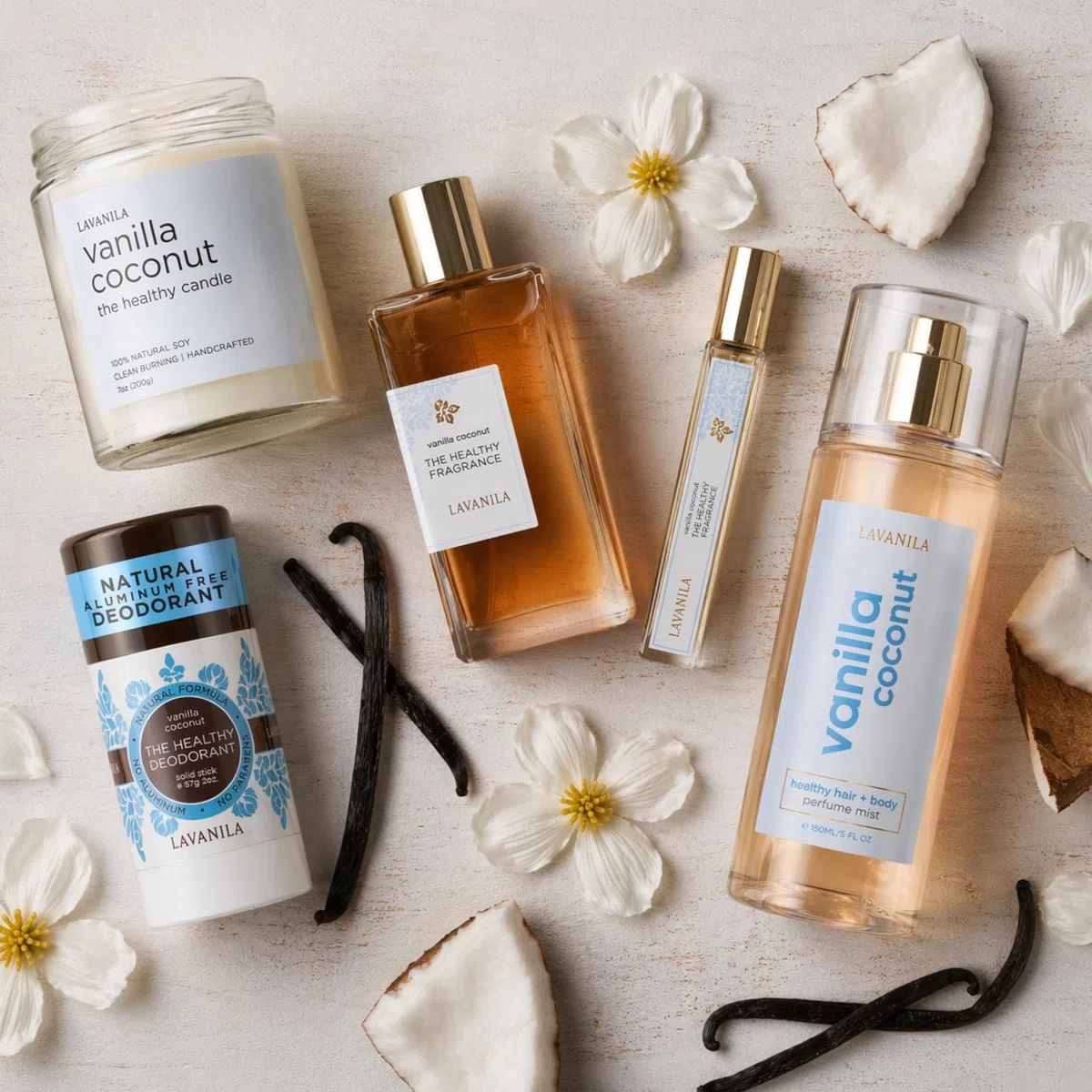 Lavanila Perfume de vainilla y coco para mujer, 1.7 onzas líquidas | Perfume Clean Vanilla de larga duración para mujer con vainilla de Madagascar - Fragancia natural, fragancias para mujer