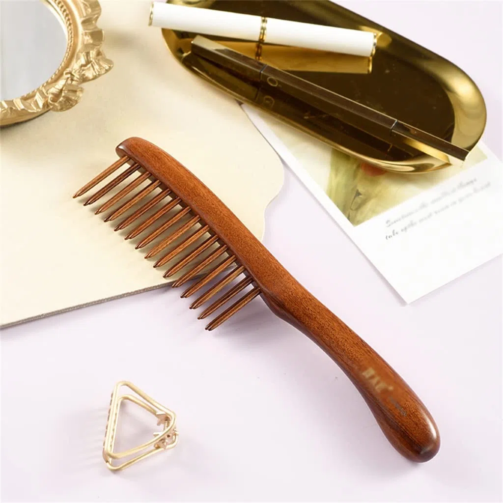MRKU Peine de Dientes de Doble Fila, Peine de Masaje portátil para el hogar, Peine para Cabello Largo y Corto, Regalo Personal, Peine para el Cuidado del Cabello