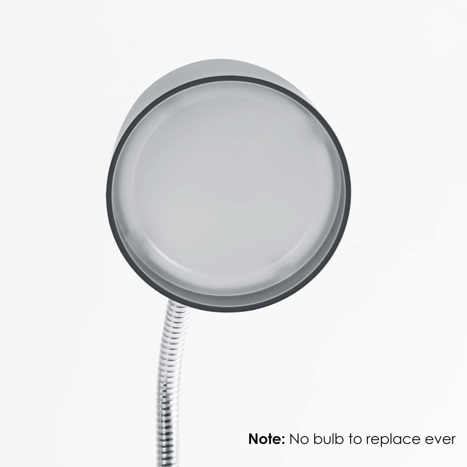 Sleek Silver LED Desk Lamp with Eye-Caring Light